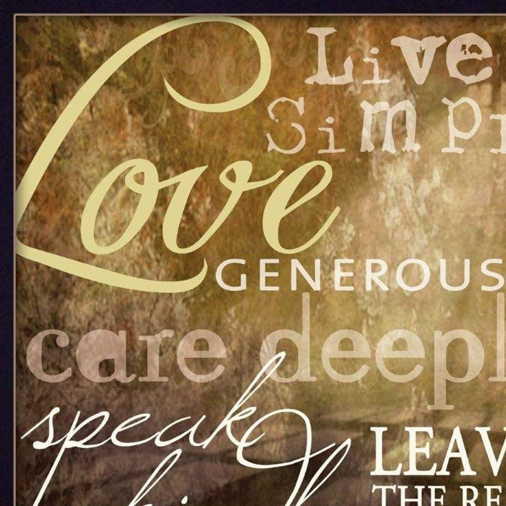 Live Simply 2 Black Framed Print Wall Art - Homeroots - Flyclothing LLC