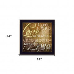 Live Simply 2 Black Framed Print Wall Art - Homeroots