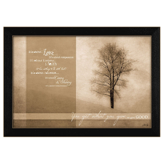 Its About Love 2 Black Framed Print Wall Art - Homeroots