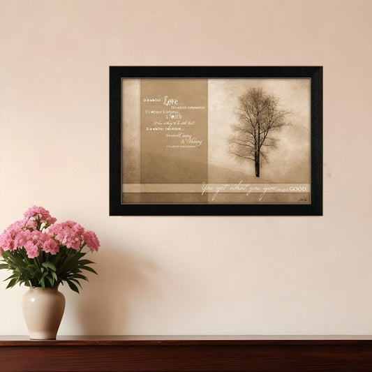 Its About Love 2 Black Framed Print Wall Art - Homeroots