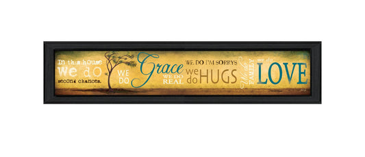 Grace And Love Black Framed Print Wall Art - Homeroots