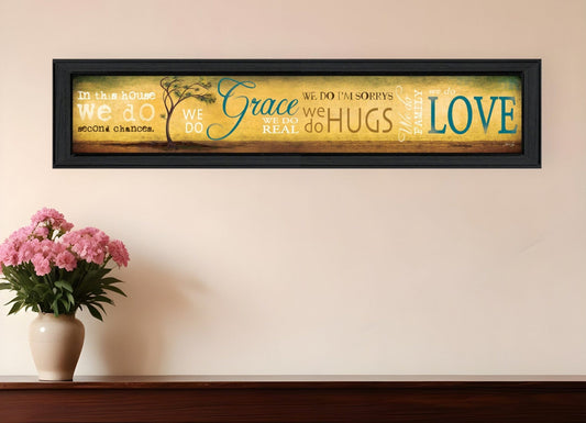 Grace And Love Black Framed Print Wall Art - Homeroots