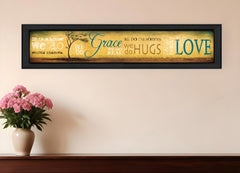 Grace And Love Black Framed Print Wall Art - Homeroots