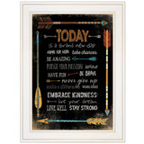 Today Is a Brand New Day 1 White Framed Print Wall Art - Homeroots