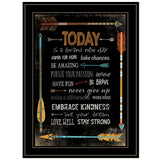 Today Is a Brand New Day 2 Black Framed Print Wall Art - Homeroots
