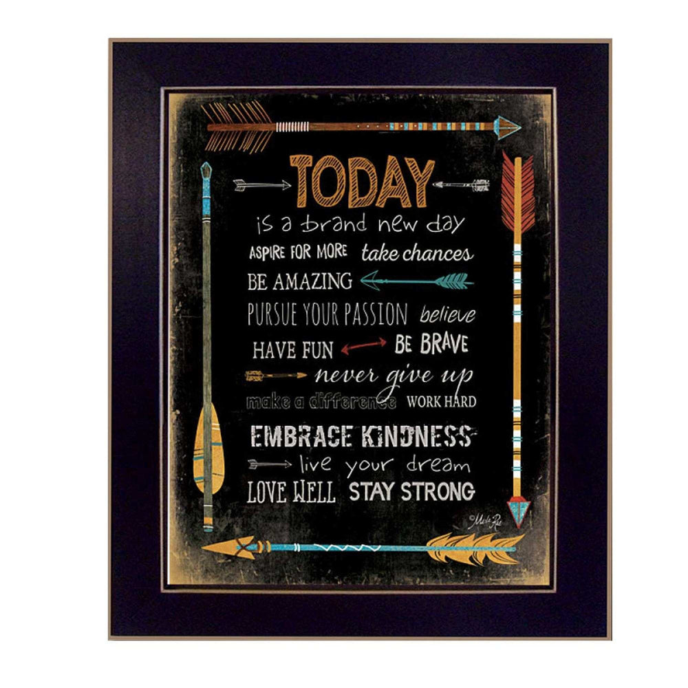 Today is a Brand New Day 3 Black Framed Print Wall Art - Homeroots - Flyclothing LLC