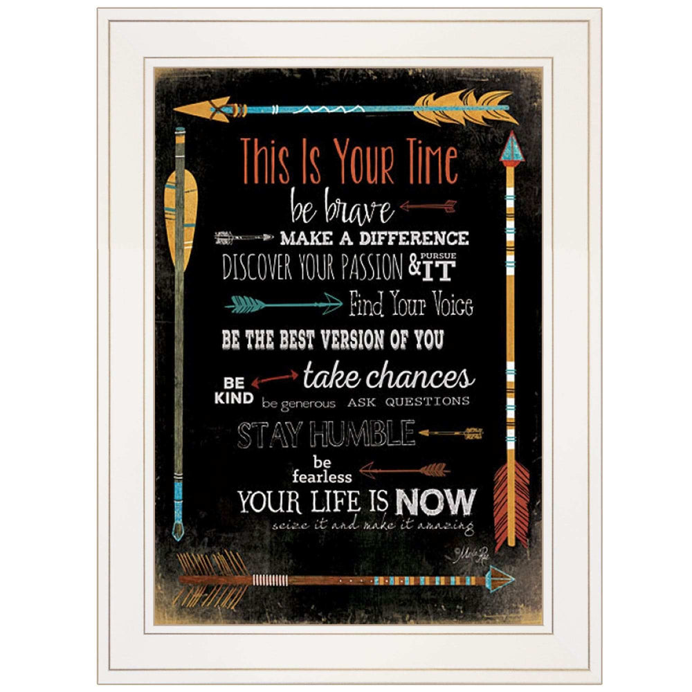 This is Your Time 1 White Framed Print Wall Art - Homeroots - Flyclothing LLC