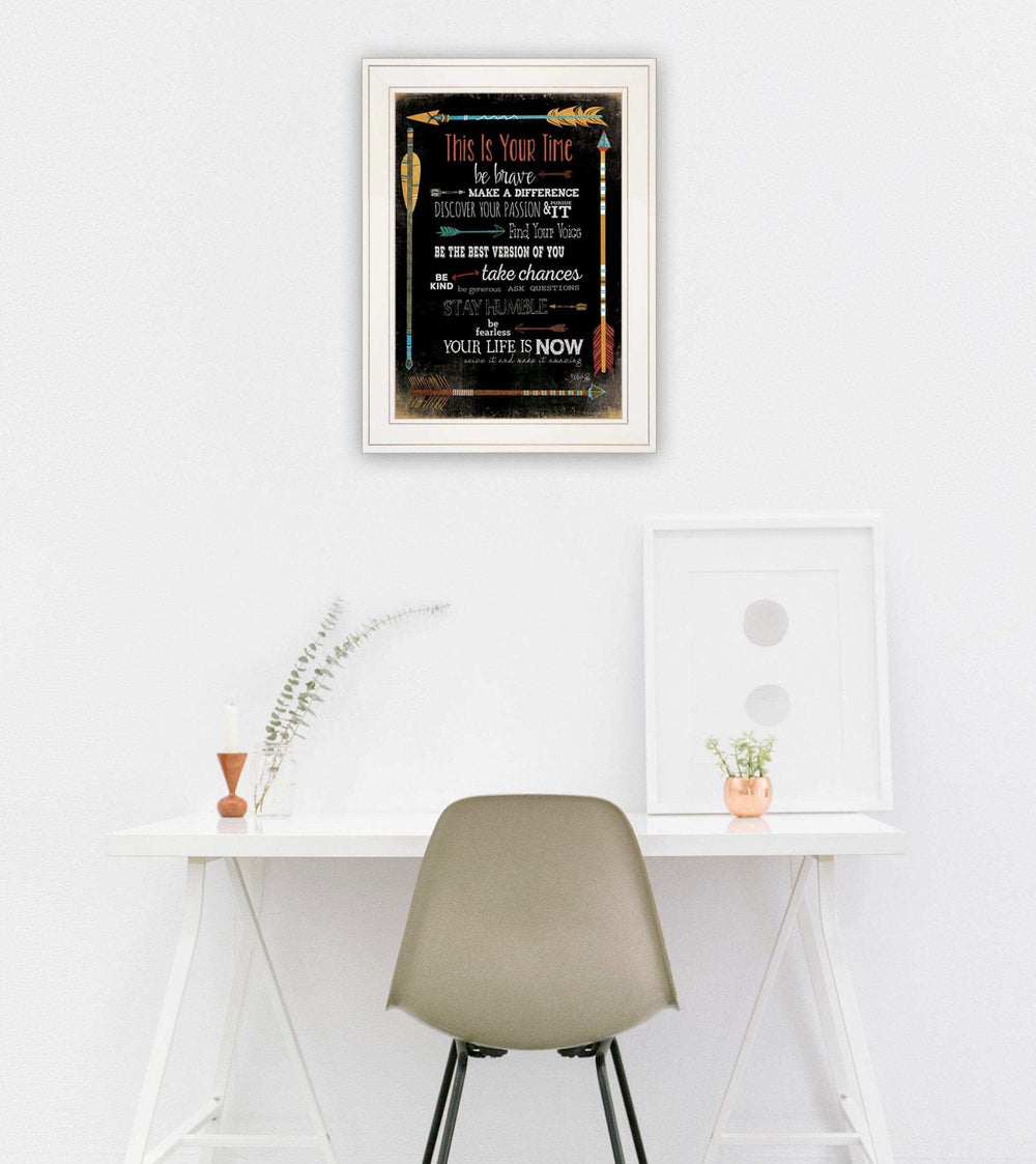 This is Your Time 1 White Framed Print Wall Art - Homeroots - Flyclothing LLC
