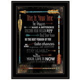This is Your Time 2 Black Framed Print Wall Art - Homeroots
