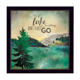 This Lake is Calling Black Framed Print Wall Art - Homeroots - Flyclothing LLC