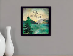 This Lake is Calling Black Framed Print Wall Art - Homeroots