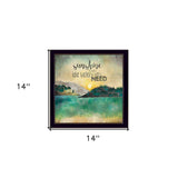 Sunshine and Lake Water 1 Black Framed Print Wall Art - Homeroots - Flyclothing LLC