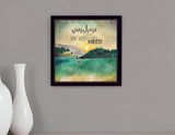 Sunshine and Lake Water 1 Black Framed Print Wall Art - Homeroots - Flyclothing LLC