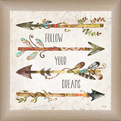 Follow Your Dreams Brown Framed Print Wall Art - Homeroots