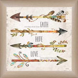Faith Hope Love Brown Framed Print Wall Art - Homeroots - Flyclothing LLC