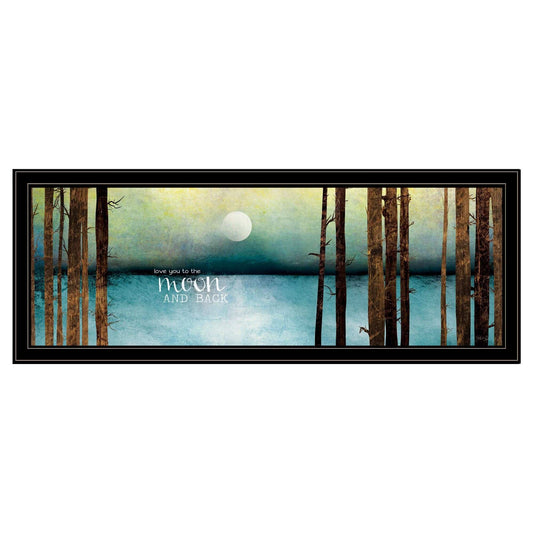 Love You to the Moon and Back 1 Black Framed Print Wall Art - Homeroots - Flyclothing LLC