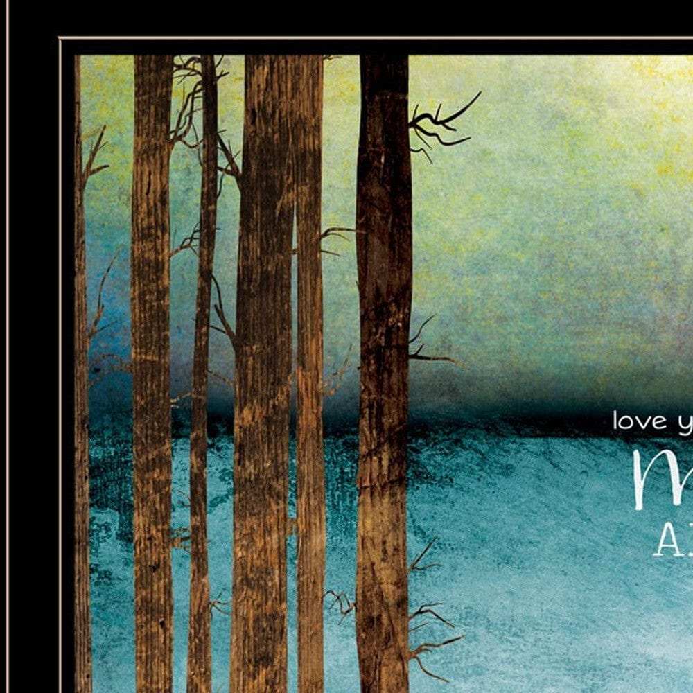 Love You to the Moon and Back 1 Black Framed Print Wall Art - Homeroots - Flyclothing LLC