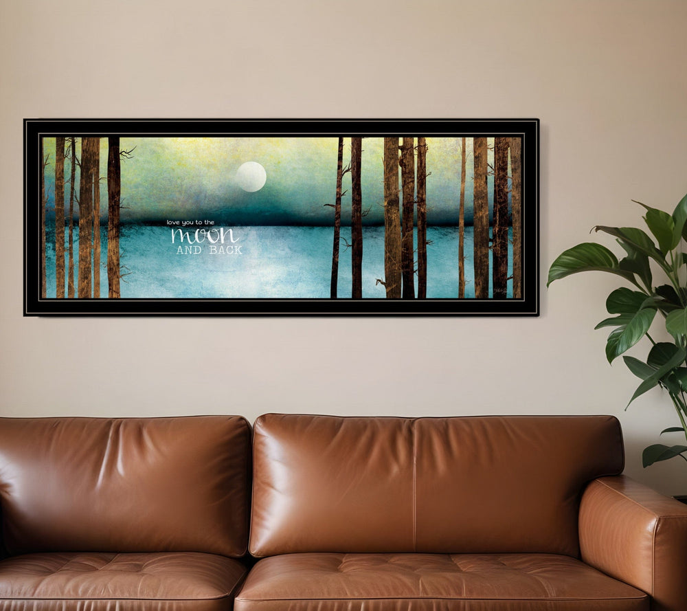 Love You to the Moon and Back 1 Black Framed Print Wall Art - Homeroots