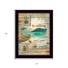 The Lake is Calling 3 Black Framed Print Wall Art - Homeroots