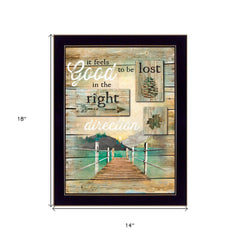 Go to the Lake Black Framed Print Wall Art - Homeroots