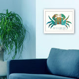 Dont be a Crabby Pants White Framed Print Wall Art - Homeroots - Flyclothing LLC
