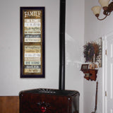 Family Rules Shutter 1 Black Framed Print Wall Art - Homeroots