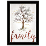 Family Tree 2 Black Framed Print Wall Art - Homeroots