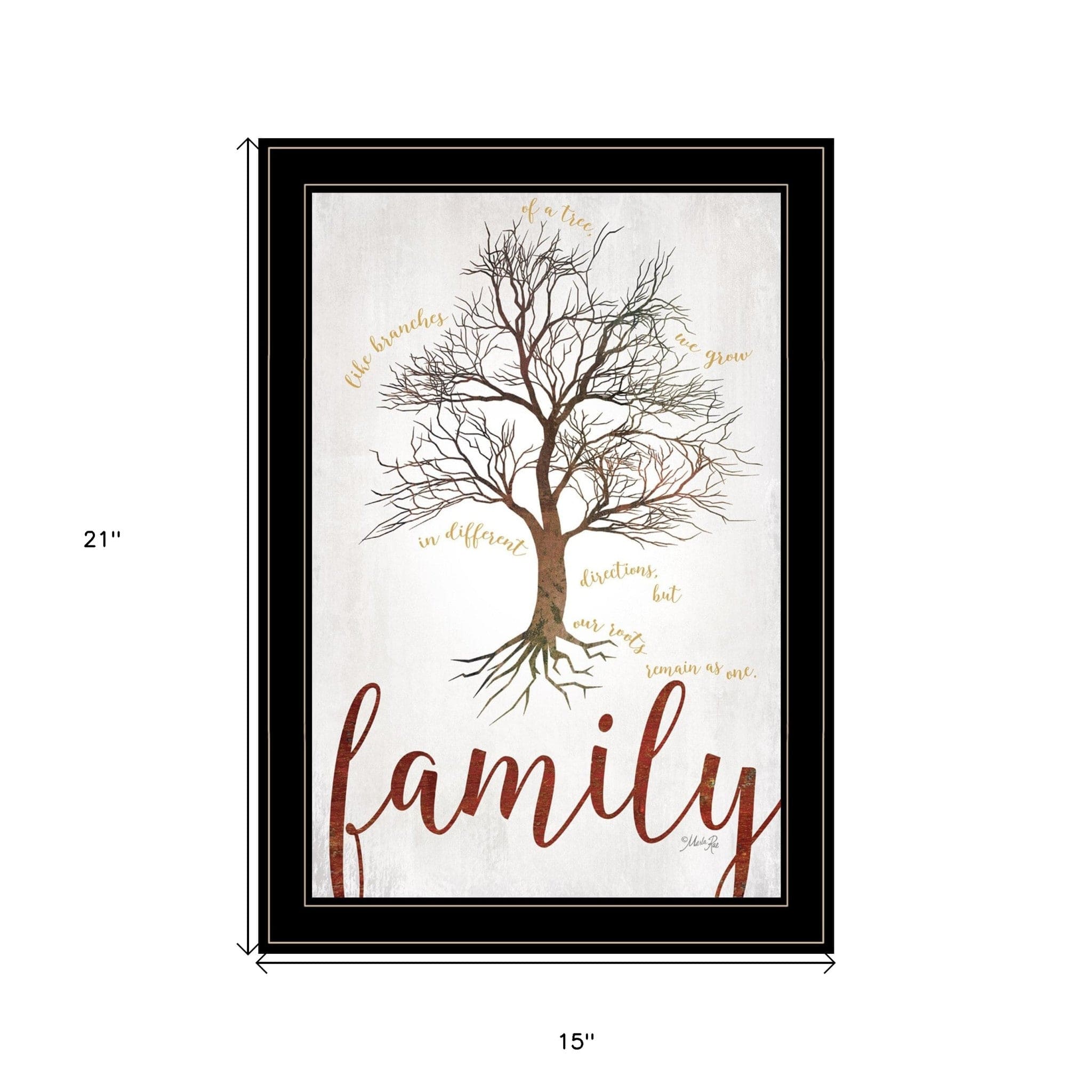 Family Tree 2 Black Framed Print Wall Art - Homeroots