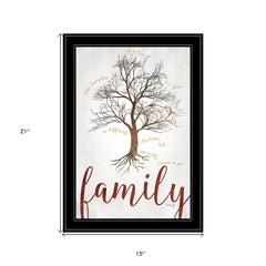 Family Tree 2 Black Framed Print Wall Art - Homeroots