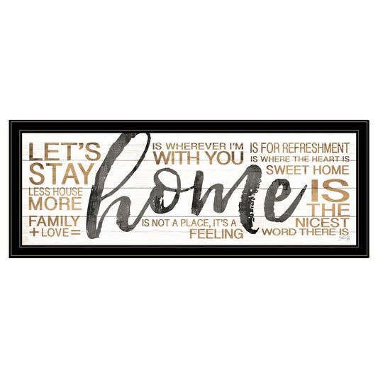 Home 4 Black Framed Print Wall Art - Homeroots