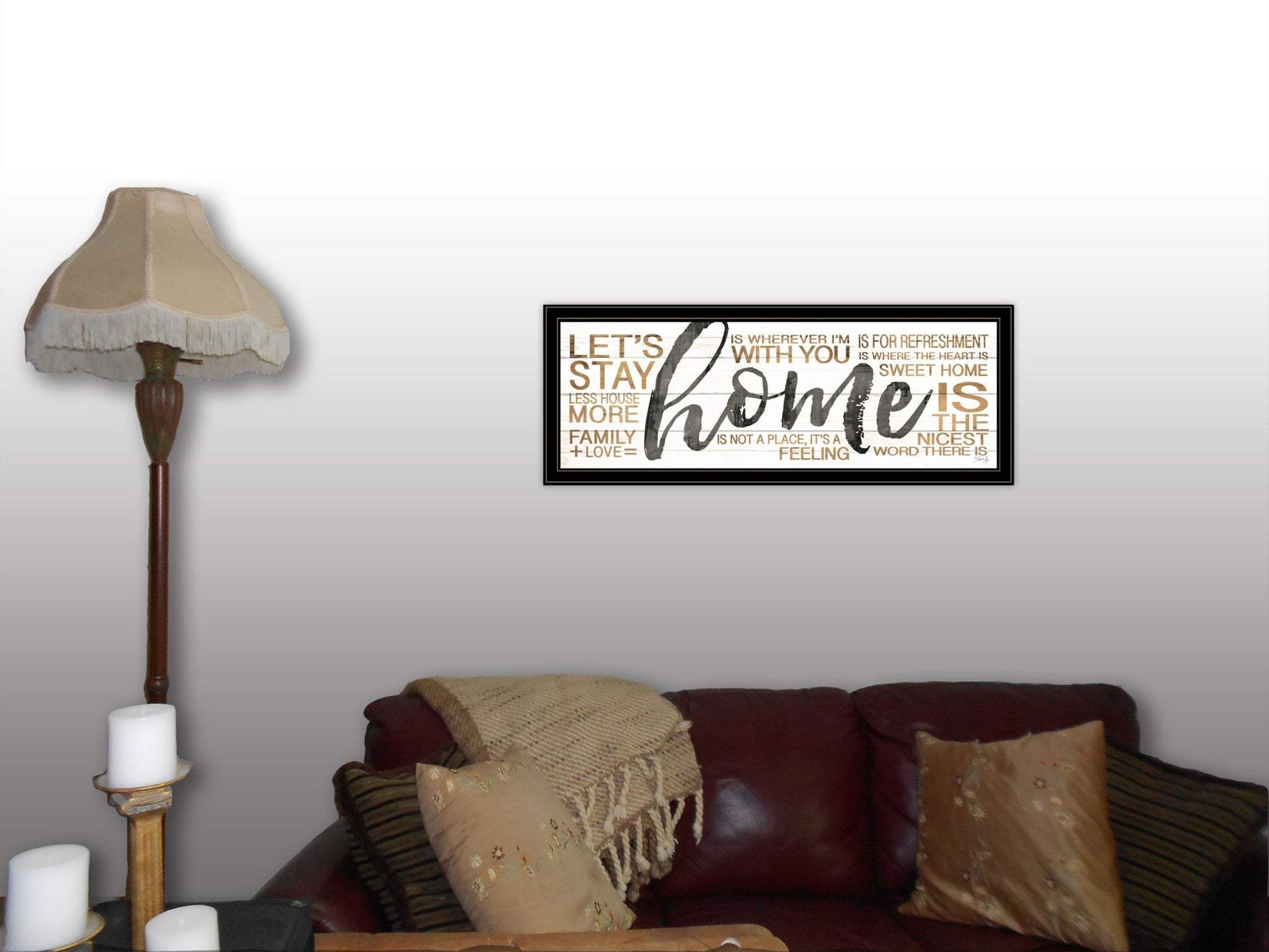 Home 4 Black Framed Print Wall Art - Homeroots - Flyclothing LLC