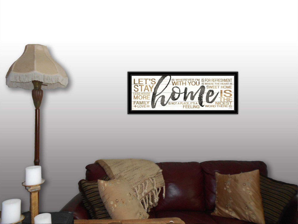 Home 4 Black Framed Print Wall Art - Homeroots - Flyclothing LLC