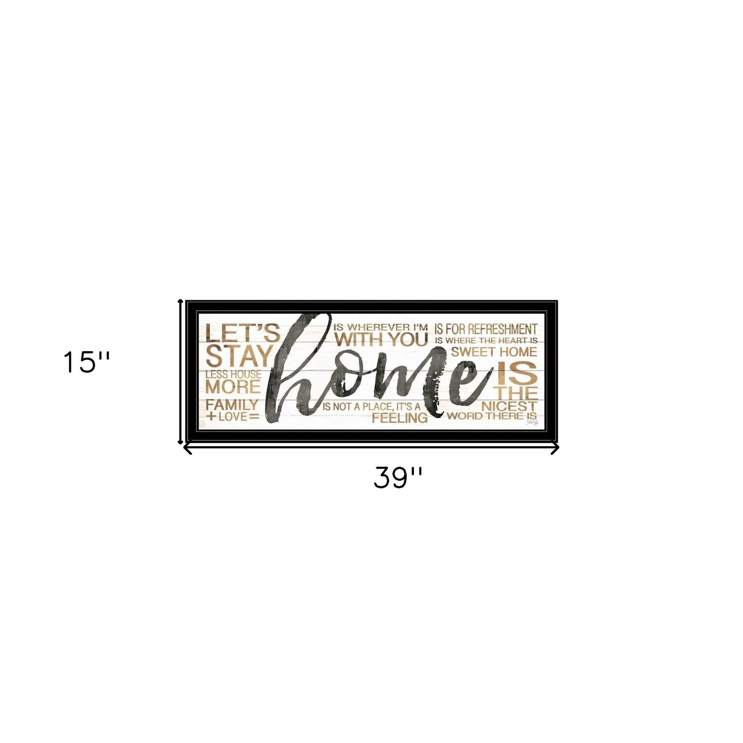 Home 4 Black Framed Print Wall Art - Homeroots - Flyclothing LLC