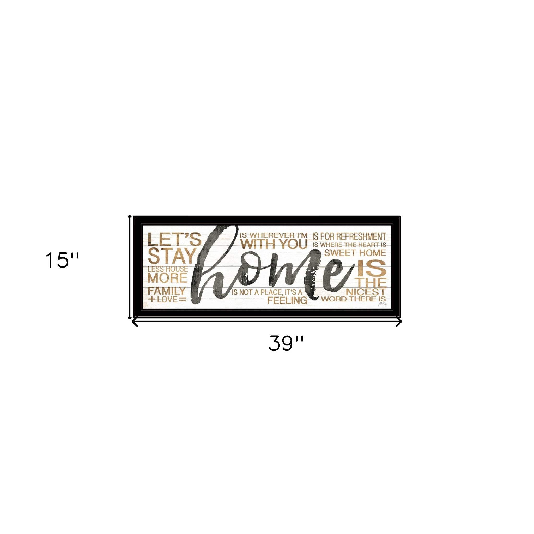 Home 4 Black Framed Print Wall Art - Homeroots - Flyclothing LLC