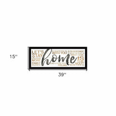 Home 4 Black Framed Print Wall Art - Homeroots