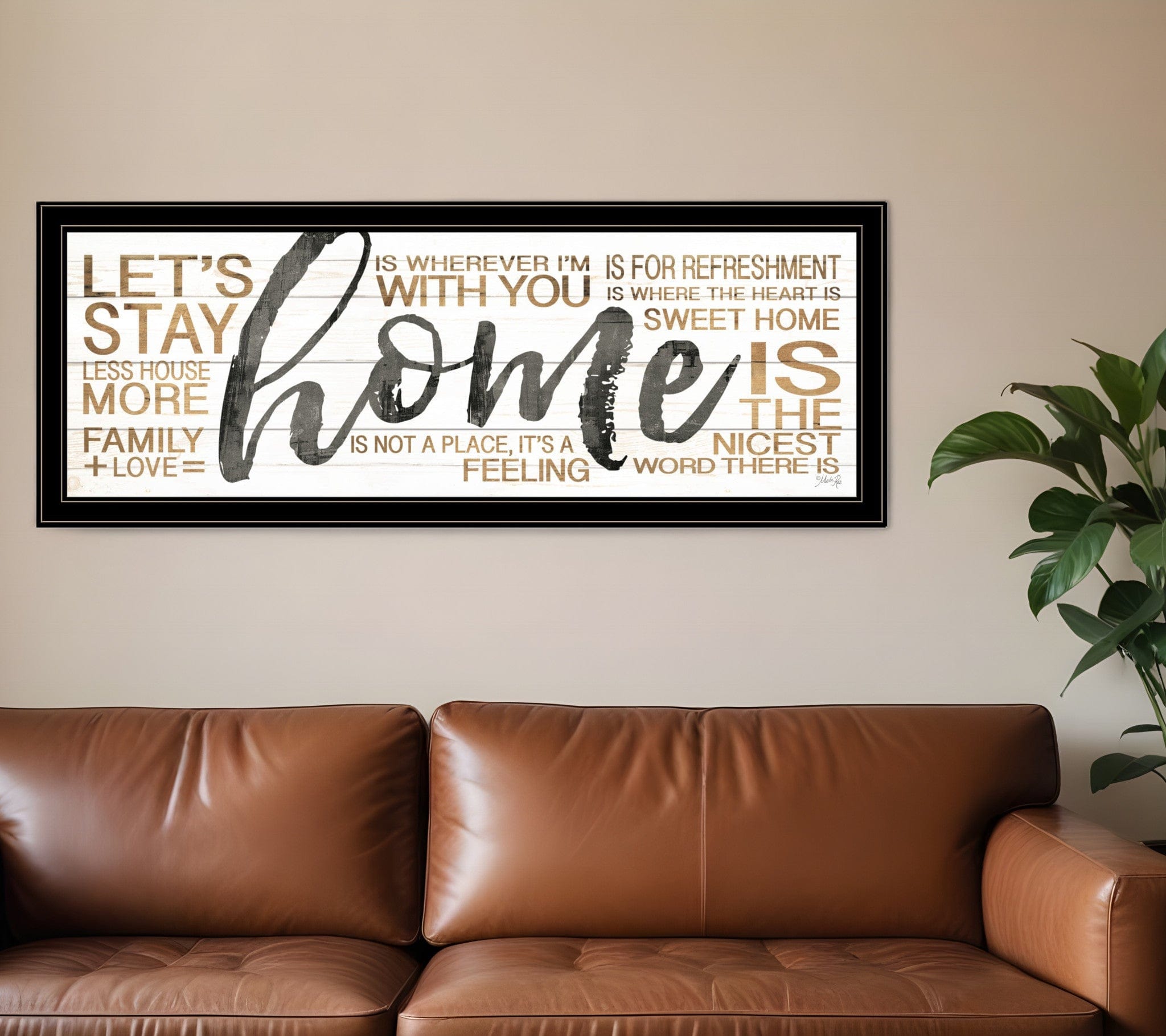 Home 4 Black Framed Print Wall Art - Homeroots