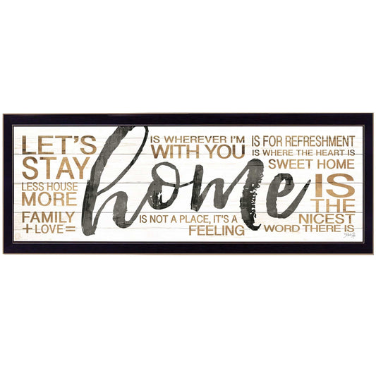 Home 5 Black Framed Print Wall Art - Homeroots