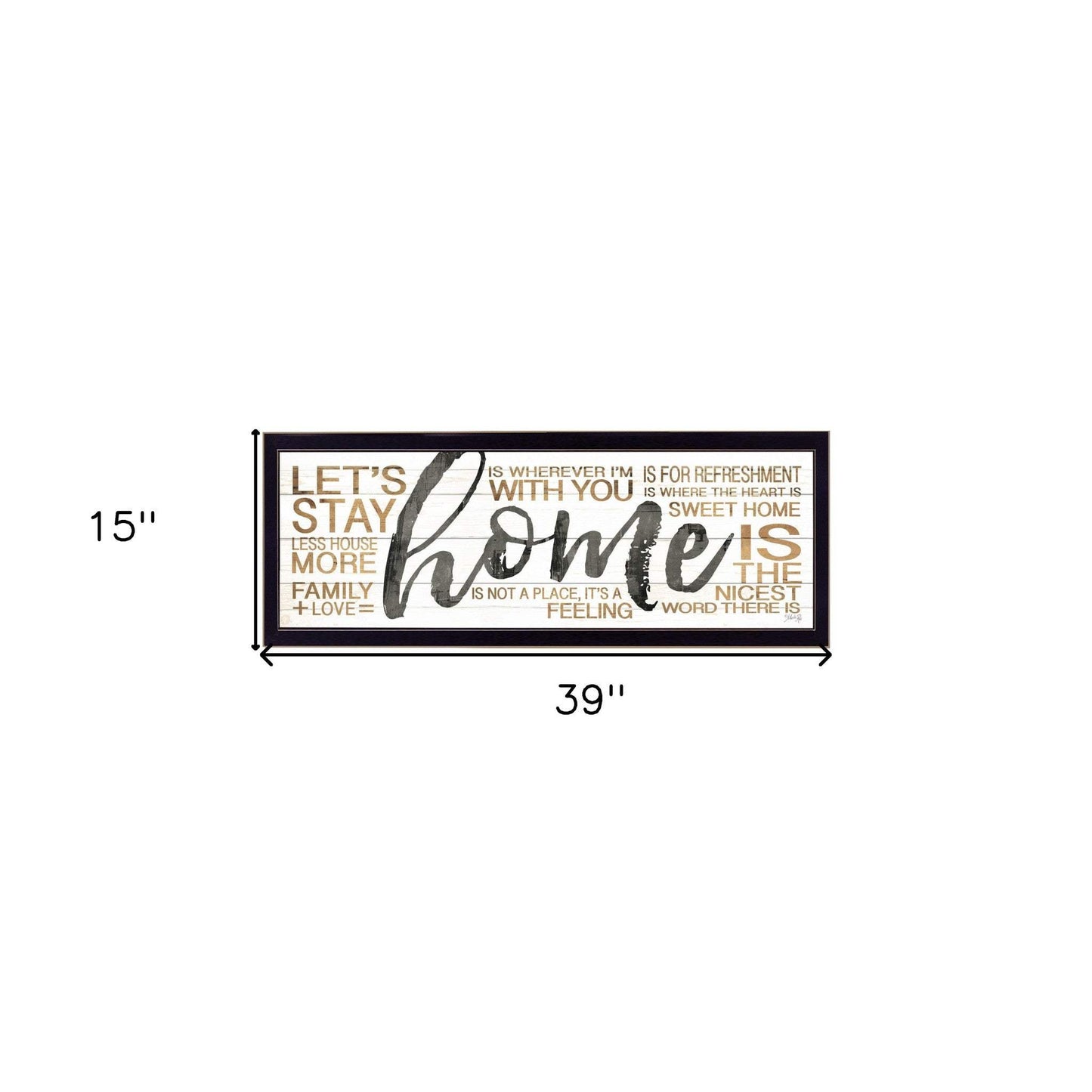 Home 5 Black Framed Print Wall Art - Homeroots - Flyclothing LLC