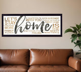 Home 5 Black Framed Print Wall Art - Homeroots