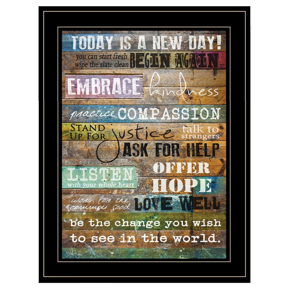 Today Is 2 Black Framed Print Wall Art - Homeroots - Flyclothing LLC