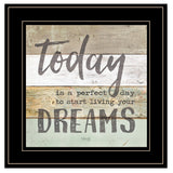 Live Your Dreams Today 2 Black Framed Print Wall Art - Homeroots