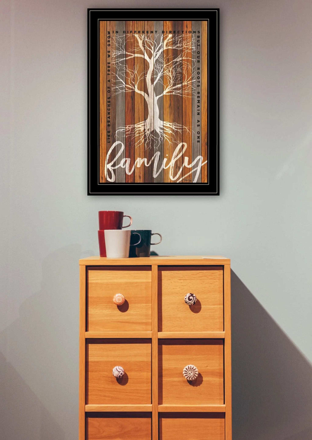Family Roots 2 Black Framed Print Wall Art - Homeroots - Flyclothing LLC