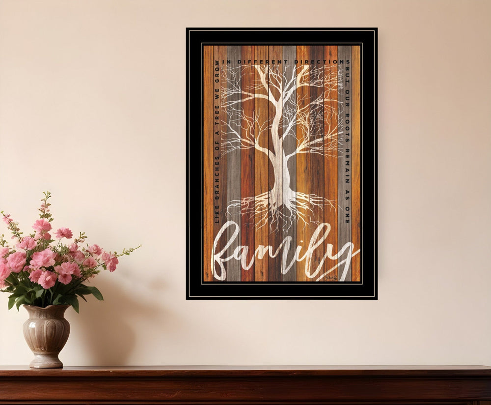 Family Roots 2 Black Framed Print Wall Art - Homeroots