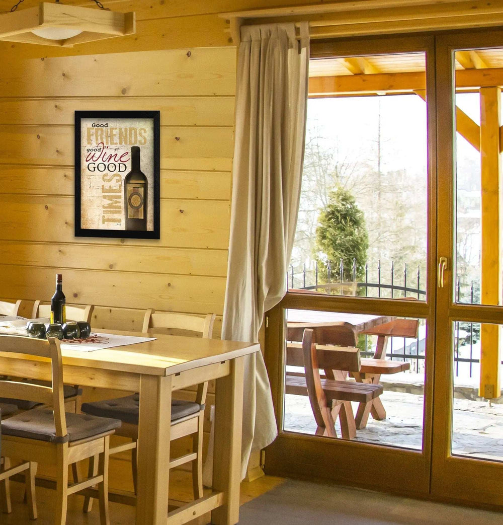 Good Wine 1 Black Framed Print Wall Art - Homeroots - Flyclothing LLC