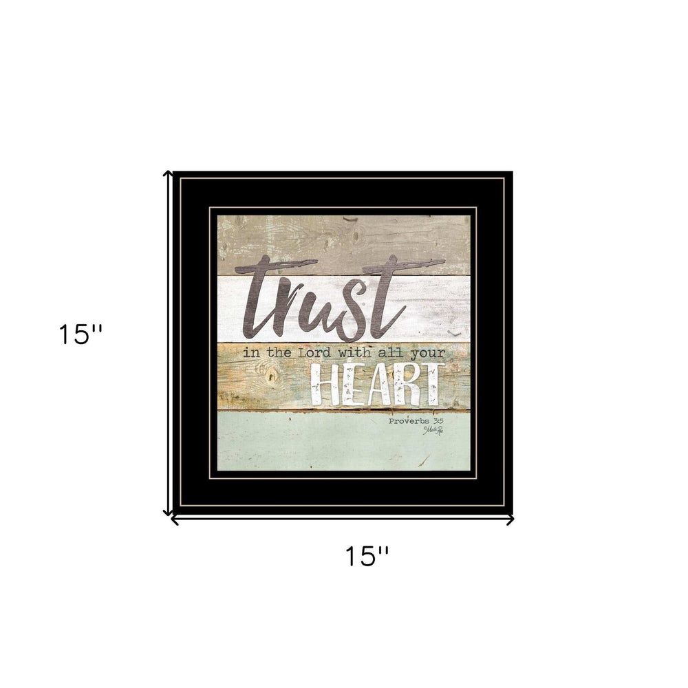 Trust in the Lord 2 Black Framed Print Wall Art - Homeroots - Flyclothing LLC