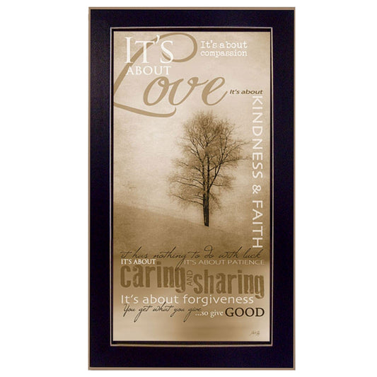 Its About Love 3 Black Framed Print Wall Art - Homeroots