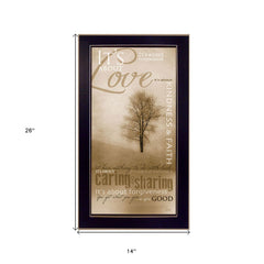 Its About Love 3 Black Framed Print Wall Art - Homeroots