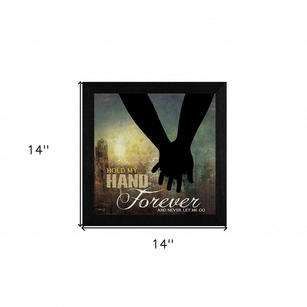 Hold My Hand Forever 2 Black Framed Print Wall Art - Homeroots - Flyclothing LLC