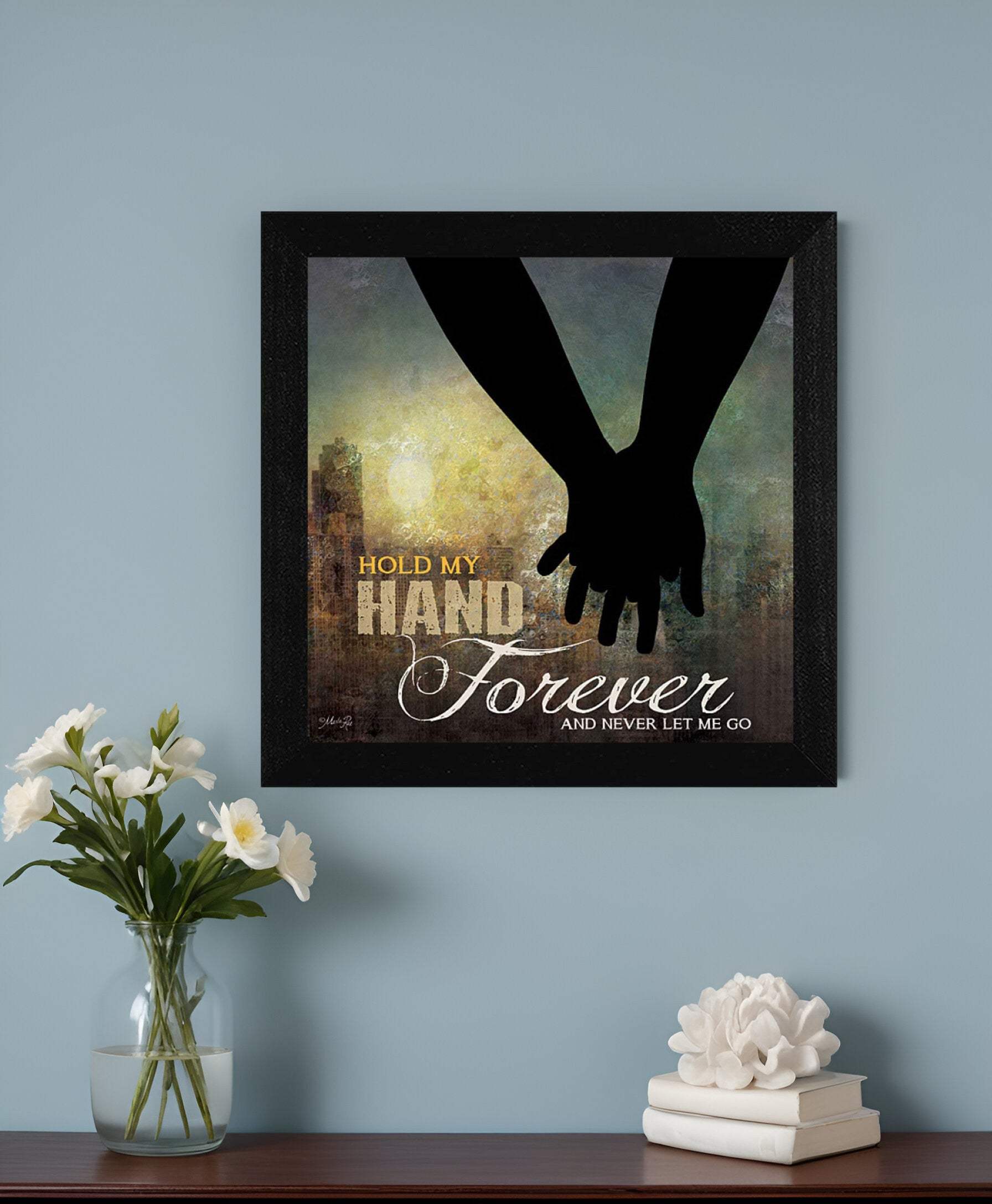 Hold My Hand Forever 2 Black Framed Print Wall Art - Homeroots - Flyclothing LLC