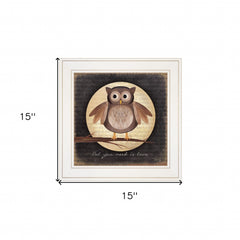 Owl You Need is Love 1 White Framed Print Wall Art - Homeroots